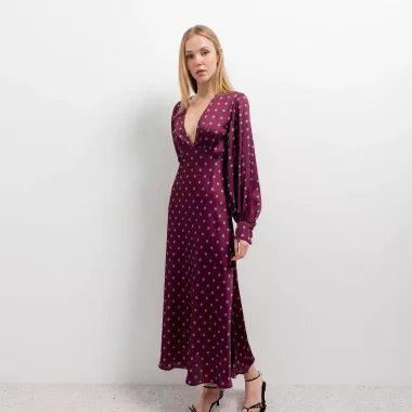 Vestido Estampado Satinado