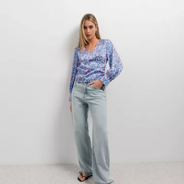 Blusa Cruzada Estampada