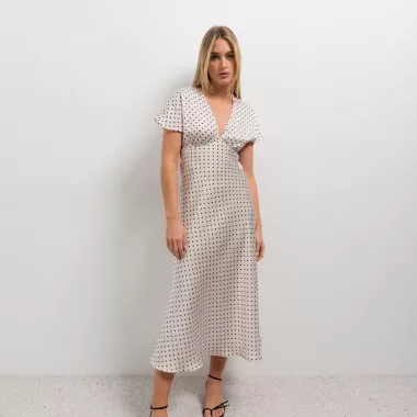 Vestido Estampado Satinado