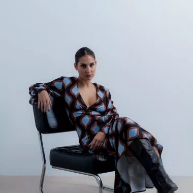 Vestido Estampado Geométrico