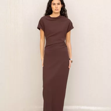 Vestido Midi Drapeado