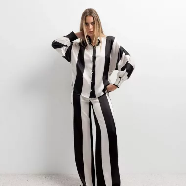 Camisa Satinada Estampada