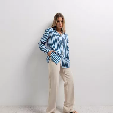 Camisa Satinada Estampada