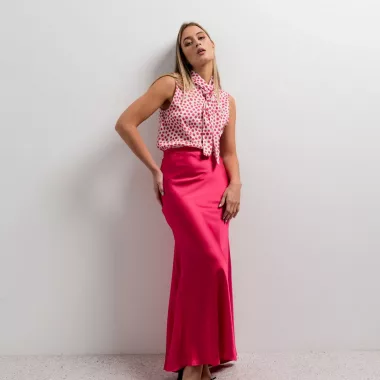 Falda Midi Satinada