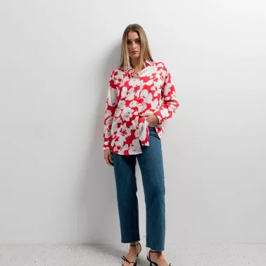 Camisa Satinada Estampada