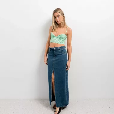 Top Crop Cuadro Vichy