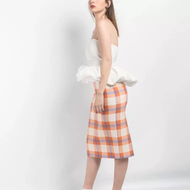 Falda Midi Cuadros De Lolito