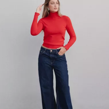 Jersey Básico Punto Cuello Subido