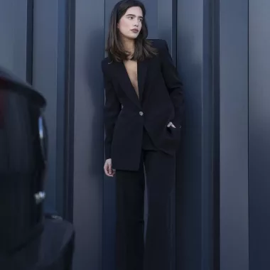 Pantalón Botón Plateado