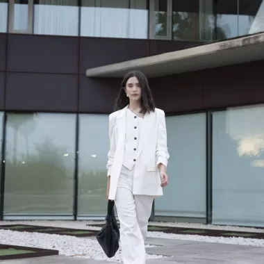 Blazer Detalle Frunce Con Lino