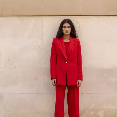 Blazer Boton Plateado