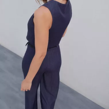 Pantalón Culotte Denim Cinturón