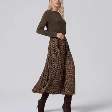 Falda midi plisada sin cierre Surkana