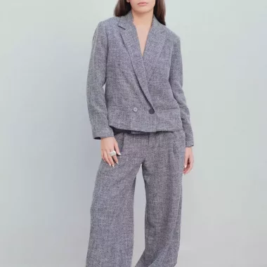 Blazer Estructura Cruzada Cropped
